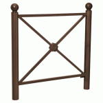 BARRIÈRE PROVINCE ROSACE 1.07 M BOULE - ZINC MARRON 8017 - PROCITY