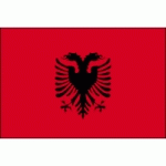 DRAPEAU ALBANIE : DIMENSIONS - 60 X 90 CM