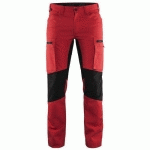 PANTALON DE TRAVAIL SERVICES STRETCH ROUGE/NOIR TAILLE 54 - BLAKLADER