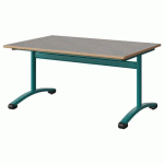 TABLE MALIBU 120X80 T3 DL STRA ALAISÉ BÉTON F186/BLEU 5018