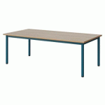 TABLE MALIBU 160X80 T2 4P STRA ALAISÉ ACACIA/BLEU 5025