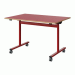 TABLE MALIBU RAB 120X80 T6 DL ST ALAISÉ ROUG U321/ROUGE 3020 - MANUTAN EXPERT