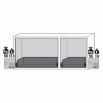 ARMOIRE SÉCURITÉ UB-S-90 UB90.060.140.050.UL.2S GRIS - ASECOS