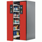 ARMOIRE V-MOVE-90 - ETAGÈRE RÉTENTION - 819MM - ROUGE - 8 - ASECOS