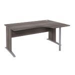 BUREAU COMPACT RETOUR À DROITE EVOLUTION 2 - L. 160 X P. 110 CM - PLATEAU 'CÈDRE' - PIEDS L 'CÈDRE'.