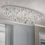 ORION PLAFONNIER CRYSTALRIVER AVEC CRISTAL CHROMÉ