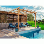 PERGOLA ADOSSÉE EN BOIS ANDORRA 4X3 M MADERLAND