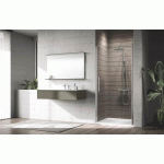 PORTE DE DOUCHE PIVOTANTE YOUNG 1B 77 - EXTENSIBLE 77-81 CM - BLANC MAT NOVELLINI