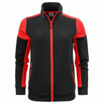 PRINTER PRIME PRIME SWEATSHIRT FULLZIP FEMMES NOIR/ROUGE - TAILLE M