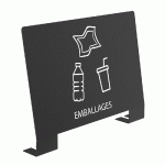 ROSSIGNOL PLAQUE SIGNALETIQUE DE TRI  POUR MEUBLE ALITRI - EMBALLAGES - GRIS MANGANESE