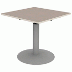 TABLE MANO RÉG. 80X80 STRAT ALAISÉ PRALINE BLC PASTEL/9006 - MOBIDECOR