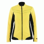 VESTE MICROPOLAIRE FEMME JAUNE FLUORESCENT/NOIR TAILLE S - BLAKLADER