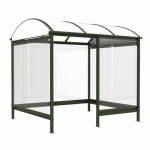 ABRI FUMEURS COMBRAILLES 41X24 VERT SAPIN - ABRI PLUS