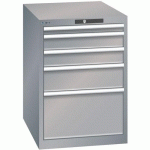 ARMOIRE GRIS PIGEON 564X725X800 AVEC 5 TIR. 75KG - LISTA
