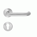 BÉQUILLE DOUBLE SUR ROSACE SLIM STYLE BE200B À CLIPSER EN INOX SATINÉ - CLÉ I KARCHER DESIGN
