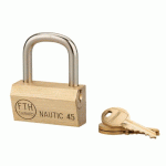 CADENAS À CLÉ - AVEC ANSE LARGE EN ACIER CÉMENTÉ - NAUTIC - COFFRE 45 MM FTH THIRARD
