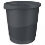 ESSELTE CORBEILLE À PAPIER VIVIDA EN POLYSTYRÈNE CONTENANCE 14 LITRES DIM. L28,5 X H30,5 X P32,5 CM NOIR