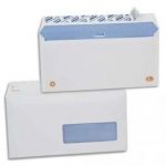 GPV BOÎTE DE 500 ENVELOPPES DL 110X220MM BLANCHES AUTO-ADHÉSIVES FENÊTRE 45X100 NF & PEFC 90G