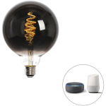 LAMPE LED SMART E27 DIMMABLE EN KELVIN G125 NOIR 4W 60 LM 1800-3000K - LUEDD