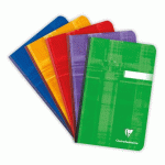 LOT DE 5 - CARNET BROCHURE DOS TOILÉ 11 X 17 CM 96 FEUILLESPETITS CARREAUX COULEUR ALÉATOIRE