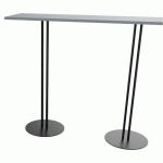 MANGE DEBOUT ROXANE 140 X 40 X 110 2 PIEDS GRIS CENDRÉ/NOIR