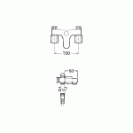 MÉLANGEUR BAIN-DOUCHE BICOMMANDE NIAGARA SANS RACCORD - ROCA - A5A0270C00