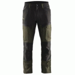 PANTALON DE TRAVAIL SERVICES STRETCH VERT OLIVE/NOIR TAILLE 38 - BLAKLADER