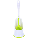 DOUBLE FACE DOUX NANO BROSSE SALLE DE BAIN OUTIL DE NETTOYAGE DE BROSSE DE TOILETTE (BLANC)