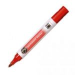 5 ETOILES MARQUEUR PERMANENT POINTE OGIVE CORPS PLASTIQUE ENCRE ROUGE À BASE D'ALCOOL