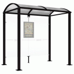 ABRI BUS VOÛTE 2.50 M SANS BARDAGES LATÉRAUX - NOIR 9005 - PROCITY