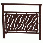 BARRIÈRE VENISE 1 M STRUCTURE TÔLE DÉCOUPÉE ZINC MARRON 8017 - PROCITY