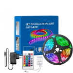 KIT RUBAN LED 21W 12V 30LED IP20 RGB AVEC TÉLÉCOMMANDE ET TRANSFORMATEUR (3 MÈTRES) RGB ILUMINASHOP