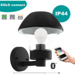 EGLO - LAMPE MURALE RÉTICULE VERLUCCA-C NOIR L: 21CM H: 26,5 CM DIMMBAR IP44 AVEC FONCTION DE CONNEXION