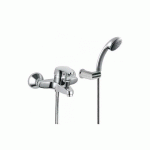 MITIGEUR BAIN DOUCHETTE À MAIN ANTICALCAIRE AVEC SUPPORT ORIENTABLE. FLEXIBLE DOUBLE AGRAFAGE - TRES 17017002