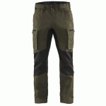 PANTALON DE TRAVAIL SERVICES STRETCH VERT OLIVE/NOIR TAILLE 46C - BLAKLADER