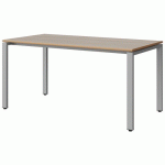TABLE MALIBU 160X80 T6 SOUDÉ STRA ALAISÉ ACACIA/GRIS 9006 - MANUTAN EXPERT