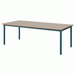 TABLE MALIBU 180X80 T3 4P STRA ALAISÉ ACACIA/BLEU 5025