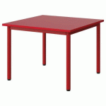 TABLE MALIBU 80X80CM T3 4P STRA ABS ROUGE U321/ROUGE 3020