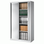 ARMOIRE À RIDEAUX MONOBLOC ECO-CONÇUE DÉCOR H 198 X L 100 CM CORPS ALU/RIDEAUX ALUMINIUM