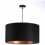 BPS KONCEPT - SUSPENSION GLAMOUR SATIN - Ø 50 CM - H25 CM - NOIR ET CUIVRE BROSSÉ