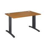 BUREAU DROIT IMEDIA - L. 120 X P. 80 CM - PLATEAU MERISIER - PIEDS ANTHRACITE