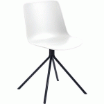 CHAISES DN PIED SPIDER NOIR ASSISE BLANCHE - PAPERFLOW
