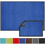 KARAT - TAPIS DE PORTE PAILLASSON D'ENTRÉE MONOCHROM BLEU 60 X 90 CM - BLEU