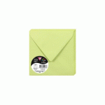 LOT DE 4 - PAQUET DE 20 ENVELOPPES POLLEN 140X140MM 120G/M2 - VERT BOURGEON