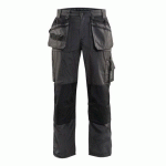PANTALON DE TRAVAIL ARTISAN ÉTÉ GRIS FONCÉ/NOIR TAILLE 38 - BLAKLADER
