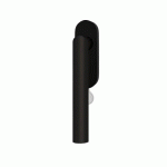 POIGNÉE DE FENÊTRE RHODOS EF284 - ROSACE OVALE - AVEC CLÉ - NOIR KARCHER DESIGN