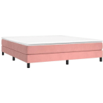 VIDAXL - SOMMIER � LATTES DE LIT ROSE 160X200 CM VELOURS