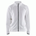 SWEAT ZIPPÉ BLANC/GRIS FONCÉ TAILLE S - BLAKLADER