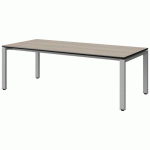 TABLE MALIBU 180X80 T3 SOUDÉ STRA ACACIA/NOIR GRIS 9006