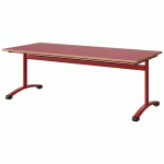 TABLE MALIBU 180X80 T4 DL STRA ALAISÉ ROUGE U321/ROUGE 3020